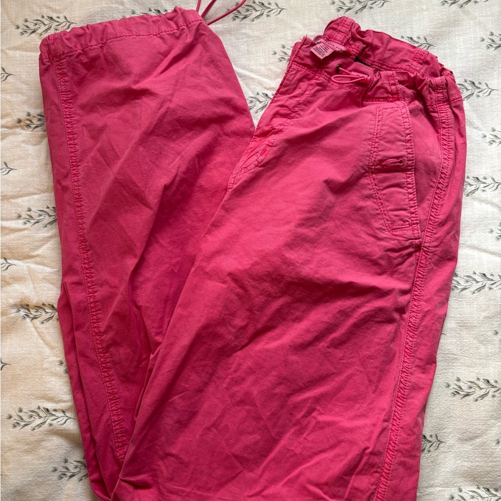 American Eagle Outfitters Fuchsia Drawstring Pants